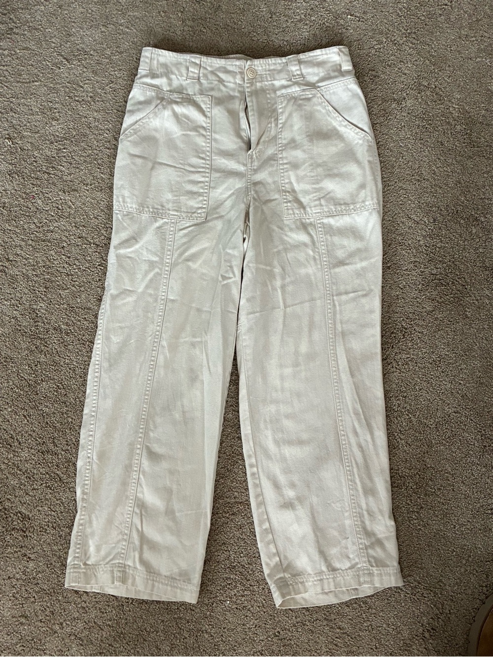 Universal Thread Cream Casual Wide-Leg Pants